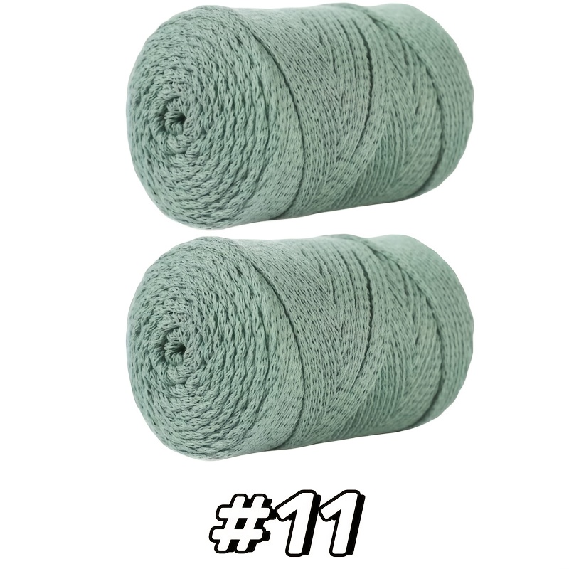 E-shop 240G 2 Stück, 2mm x Breite Qualität Makramee Häkelgarn, geeignet für Handhäkeln Stricken Mützen Kissen, handgemachte kreative Kunst für Zuhause