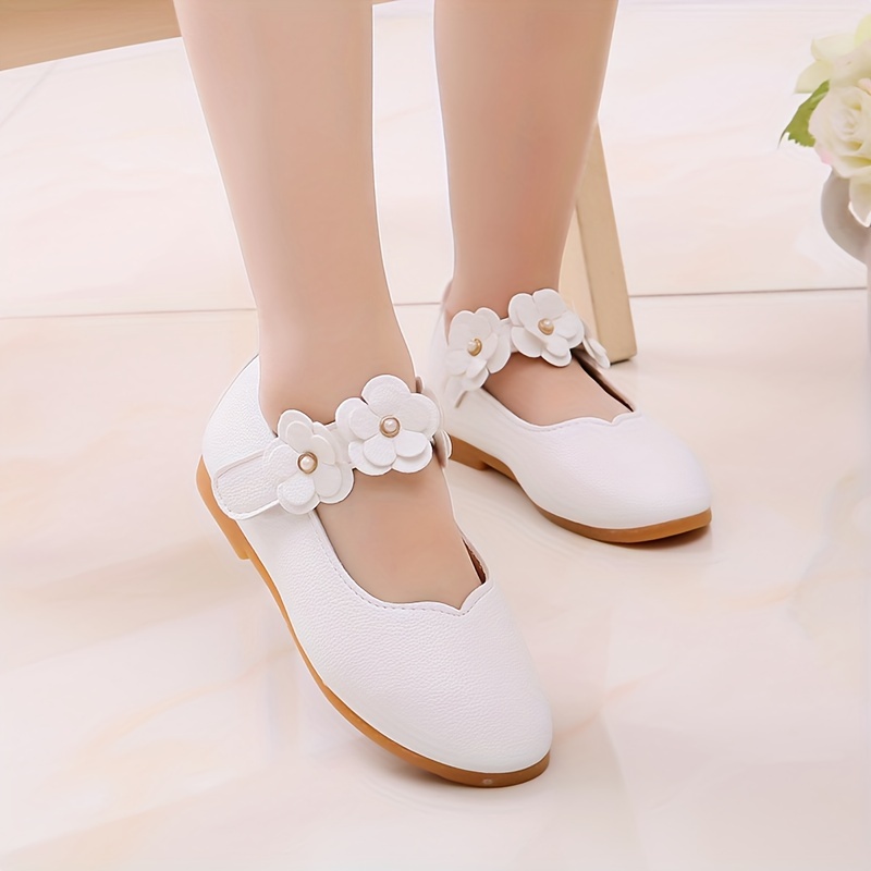 Girls' Floral Flat Shoes, Cute and Gentle Style, Elegant Dance Shoes, Casual Versatile