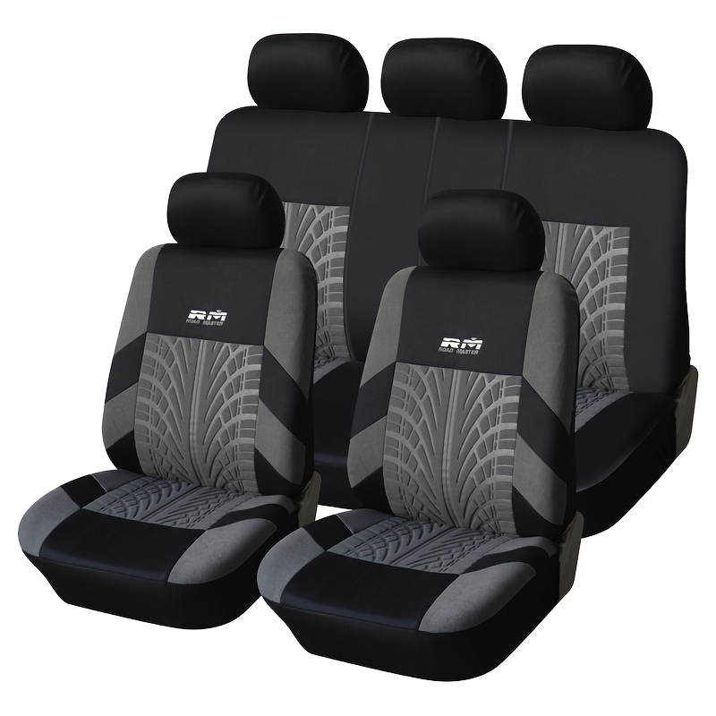 

Hot Sale Universal Car Seat Cover For 2 Front Seats/5 Seats, Fit Most Cars With Tire Track Detail Car Styling Car Seat Protector