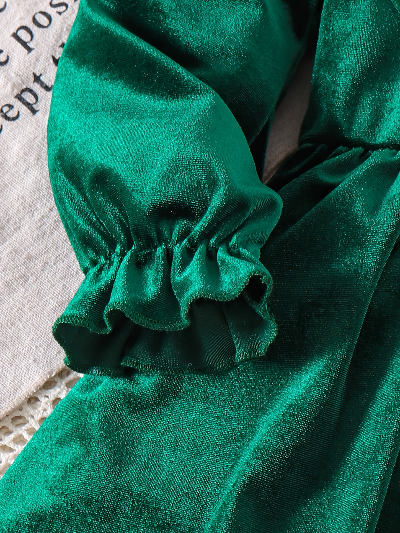 white christmas dresses The Margot Dress in Grafton Green Velvet Grafton Green Velvet / S main image 1