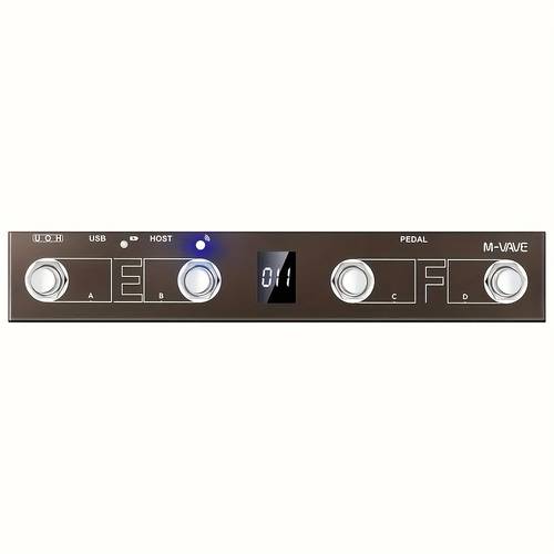 brown color chocolate midi wireless controller programmable pedal with app 64 switch keyboard emulator for pc