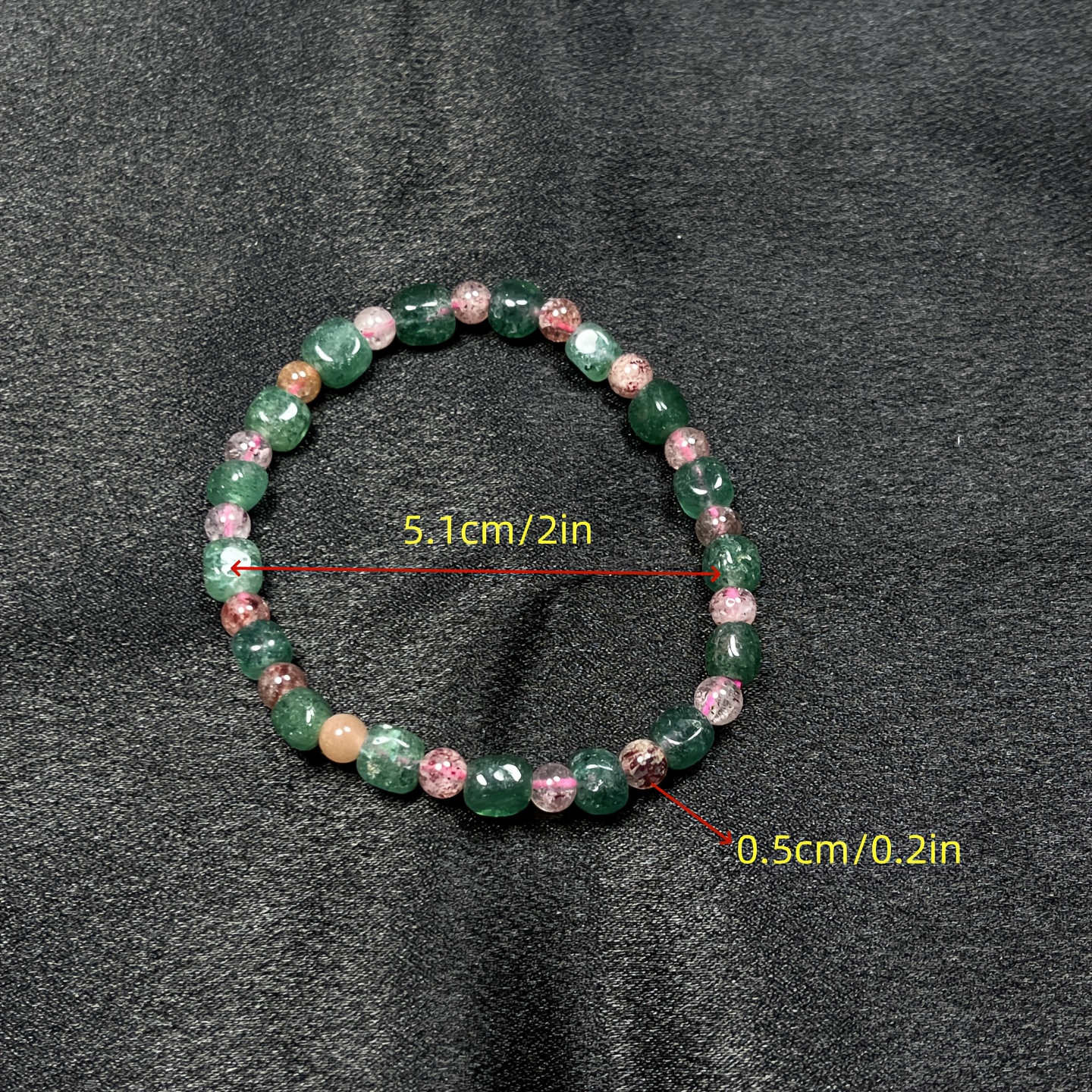 Multicolor Beaded Crystal Bracelet for Men & Women, Elegant Gift