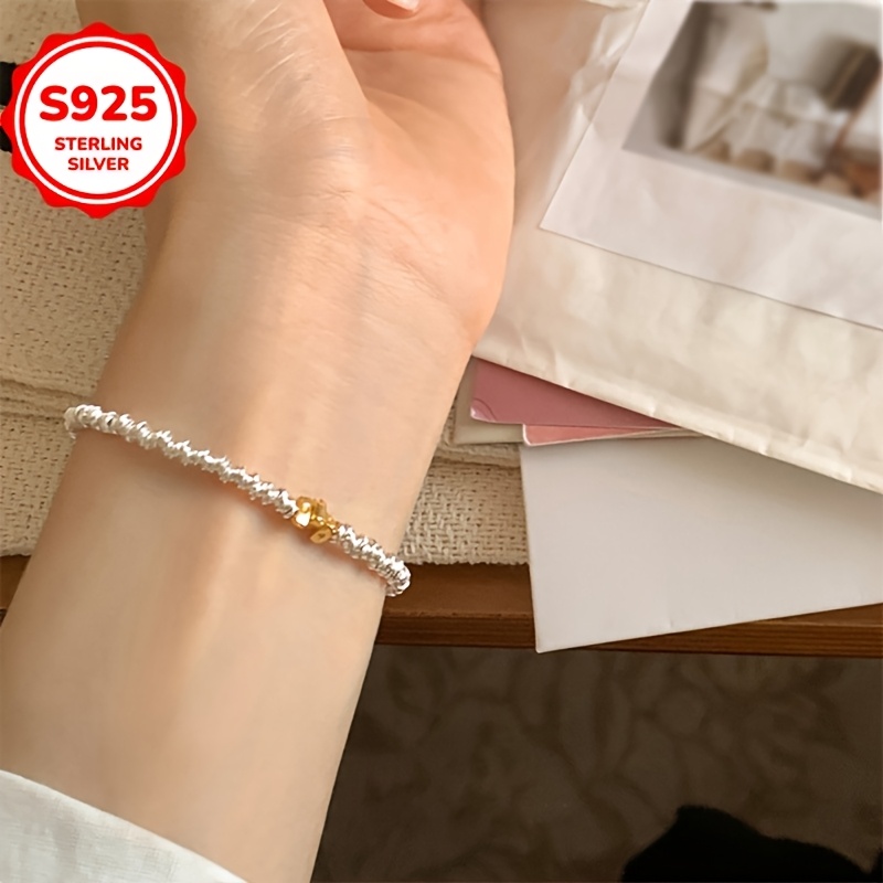 925 Hypoallergenic Vintage Irregular Chain Bracelet — Gift for Her