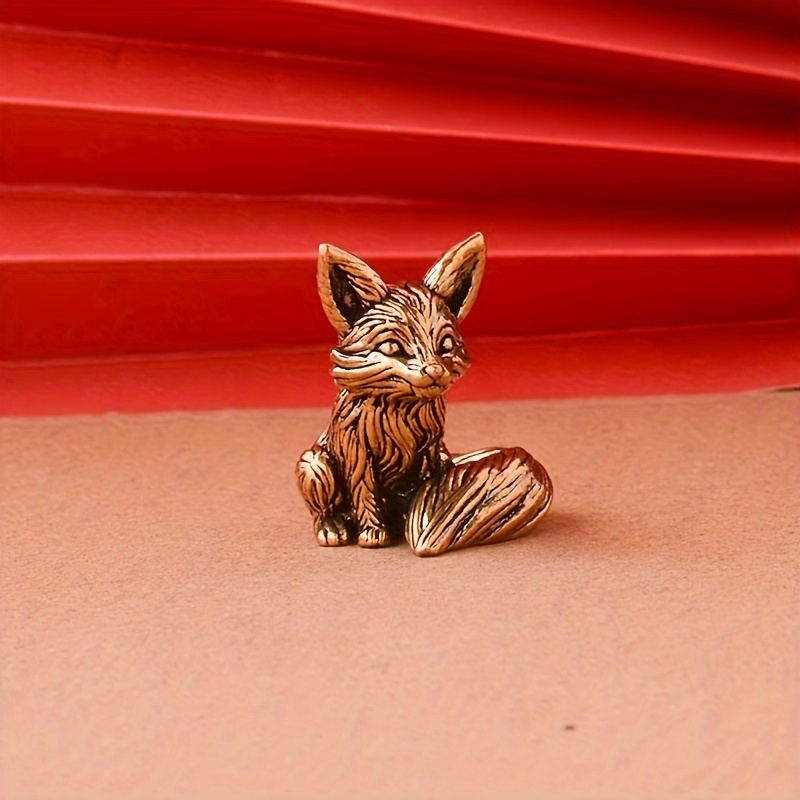 

Fox Figurine - Office Desk Decor, Alloy Tea