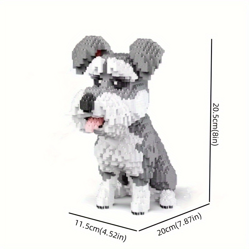 2100pcs Schnauzer Building Blocks Set for Room Decoration