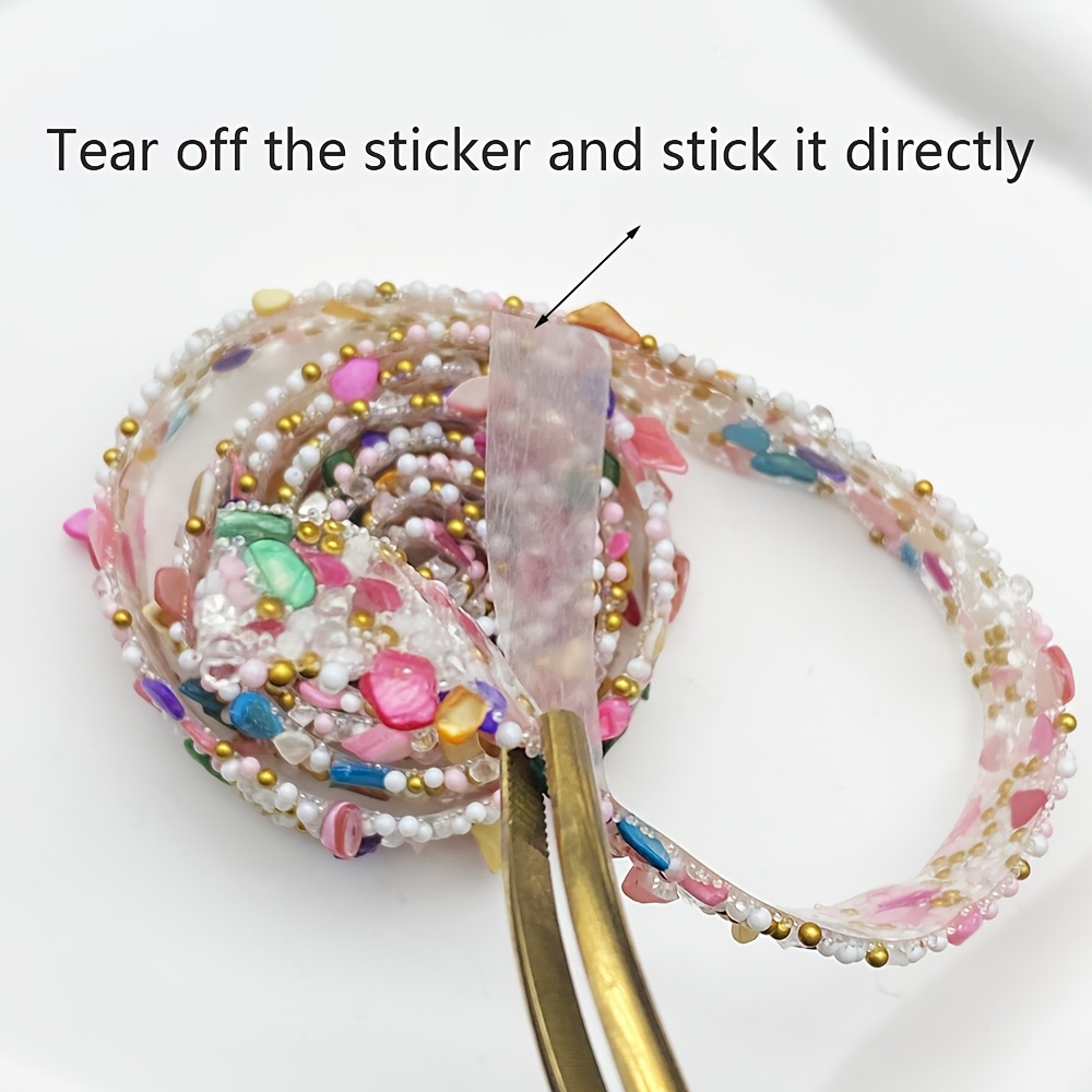 One-Yard Rhinestone Hand-Sewn DIY Self-Adhesive Strip for Clothing & Accessories