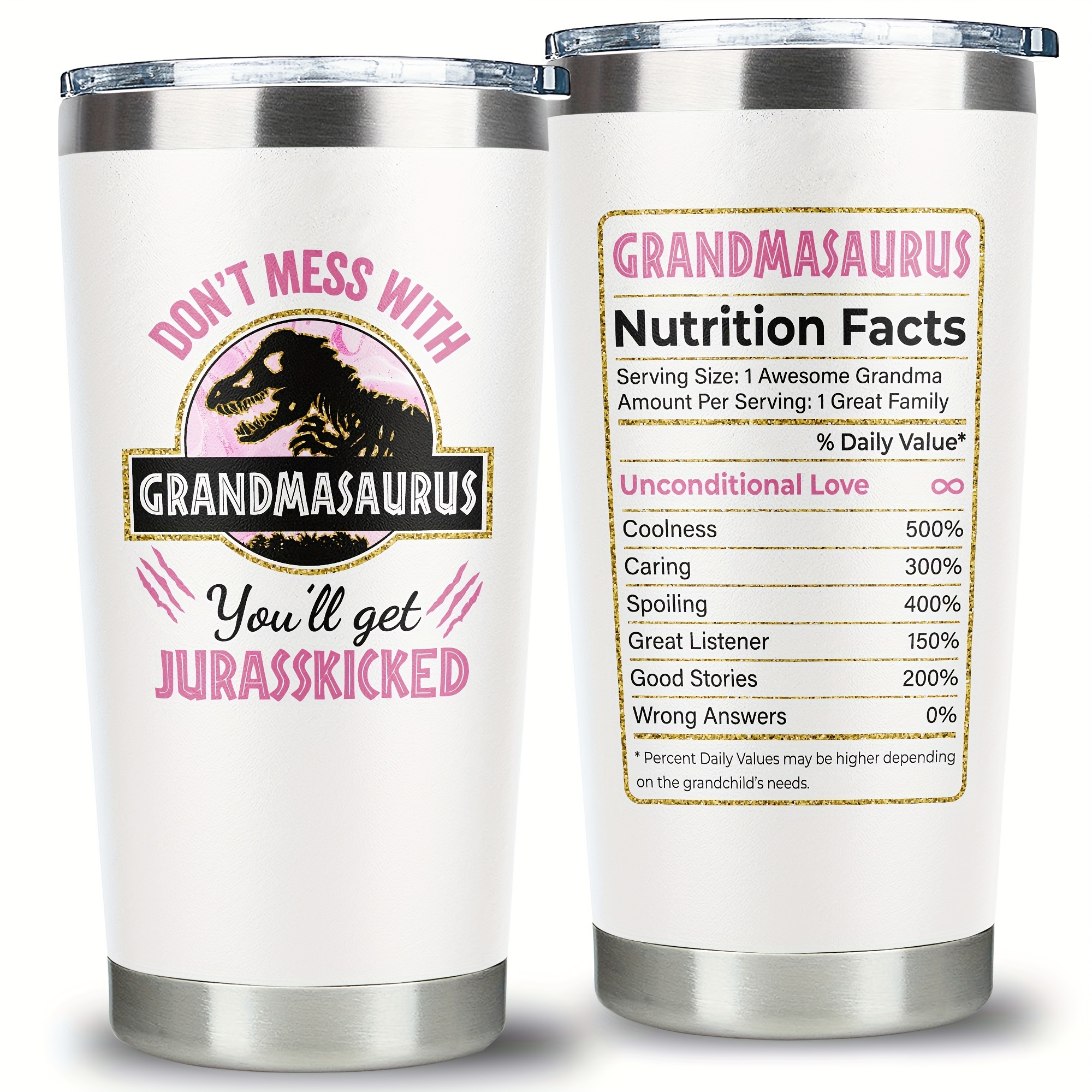 

Grandma Gifts - Gifts For Grandma From Granddaughter, Grandson, Grandkids, Grandchildren - Grandma Birthday Gifts, Mothers Day Gifts For Grandmother, For Grandma - 20 Oz Tumbler