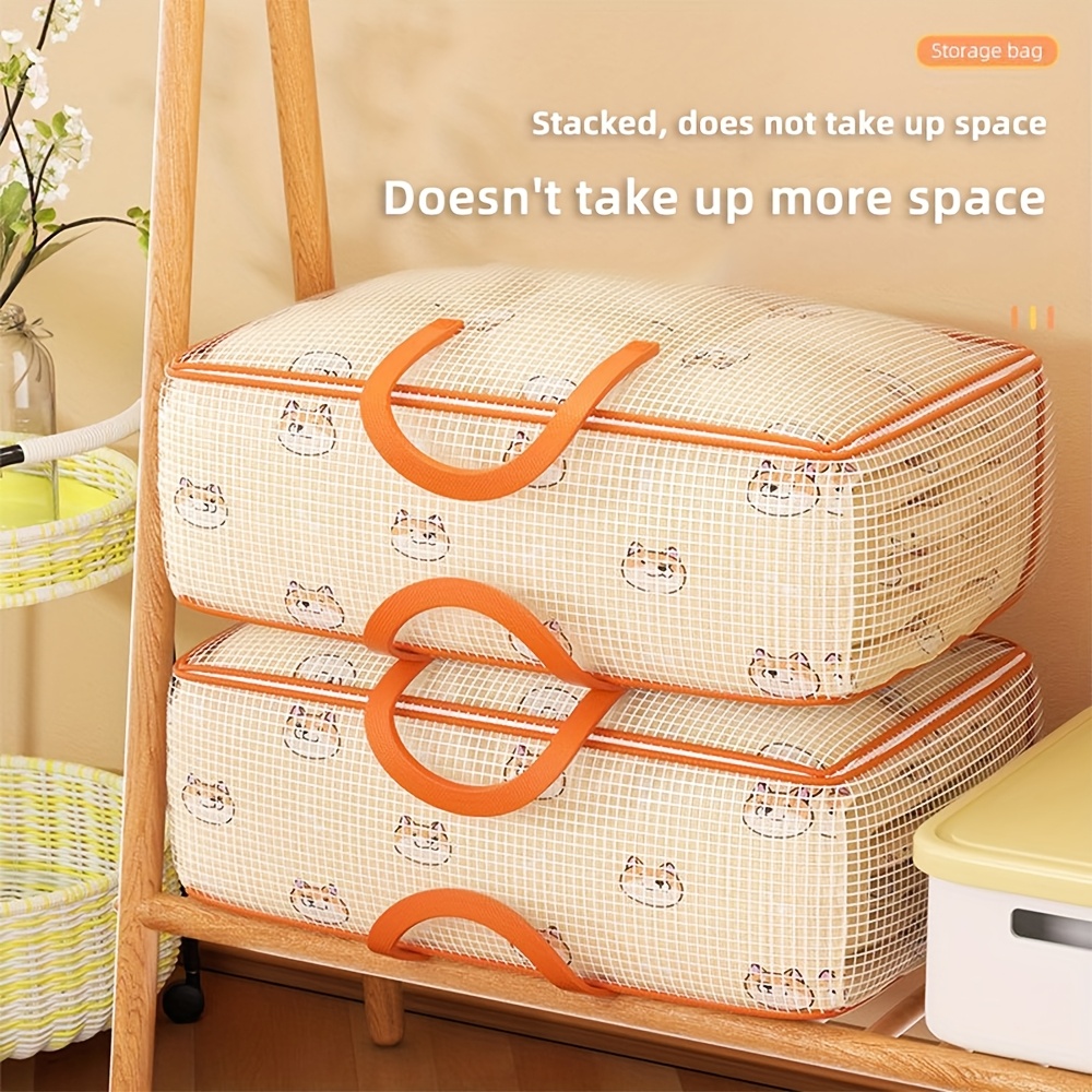 TEMU Large-capacity Pvc Storage Bags - Transparent Clothing And Blanket Organization Bags, Suitable For Dormitories, Moving, Essential Items For To