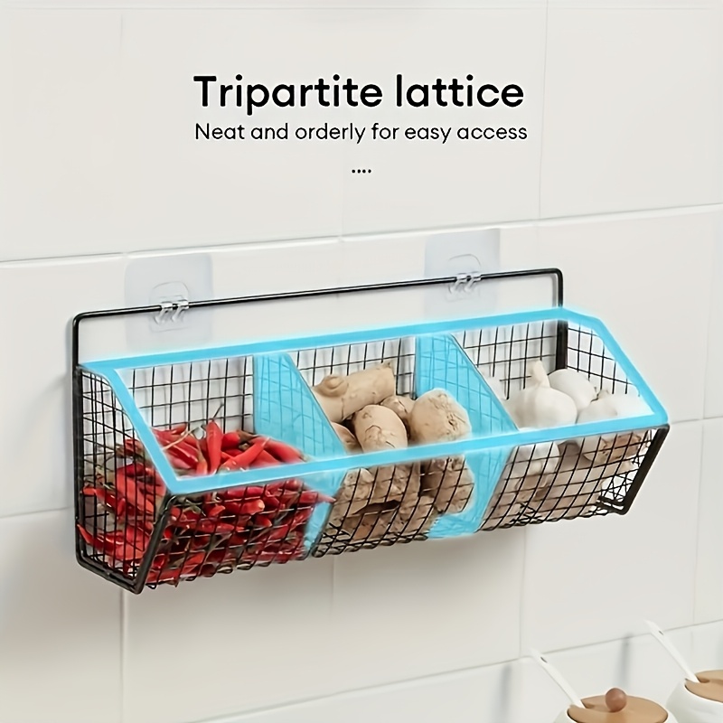 stylish kitchen storage basket durable adjustable and   organizer for spices garlic onions vegetables and more   maximizing home kitchen organization and reducing clutter 5