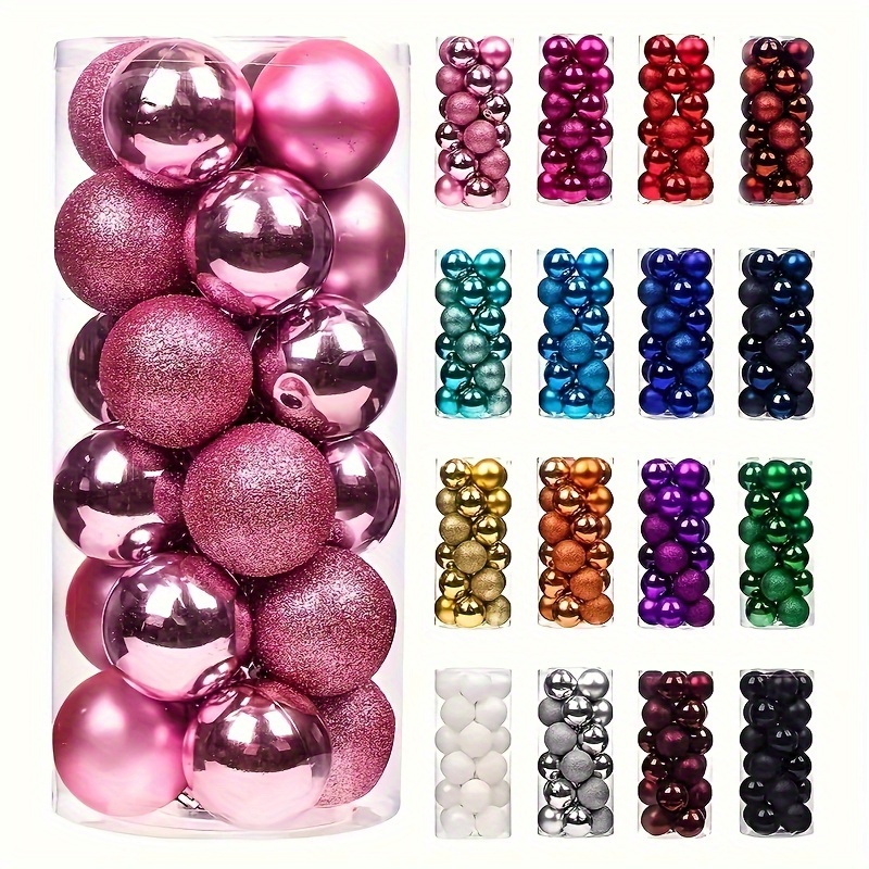 

24pcs Christmas Ball Decoration, Christmas Decoration Set -1.18 "christmas Tree Halloween Festival Wedding Party Decoration Christmas Decoration Christmas Tree Decorations And Accessories