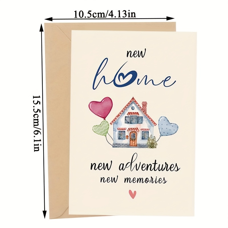 Happy New Home Karte – Niedliche Einweihungskarte Für Den Umzug Ins Neue Zuhause