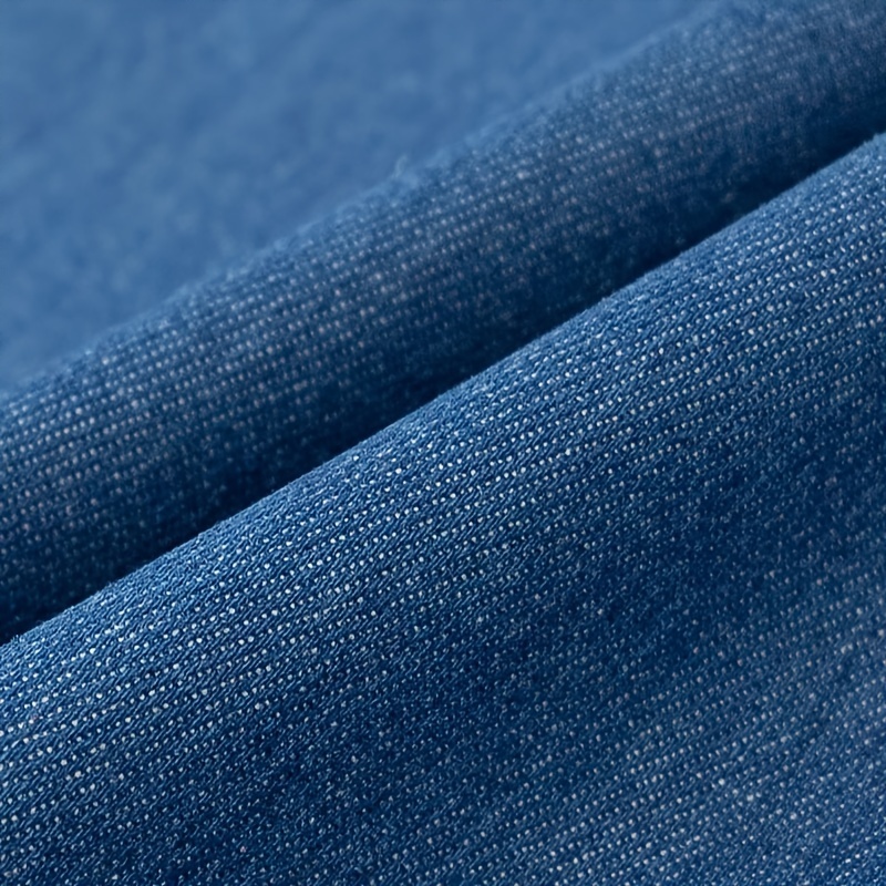 Image of 1*1.5m Denim Fabric (material: 100.00% Cotton), Handmade Fabric, Suitable For Sewing, Handmade, Pre-washed Denim Material, Suitable For Jeans, Jackets, Dresses, Skirts, Shorts, Hats, Art Tote Bags