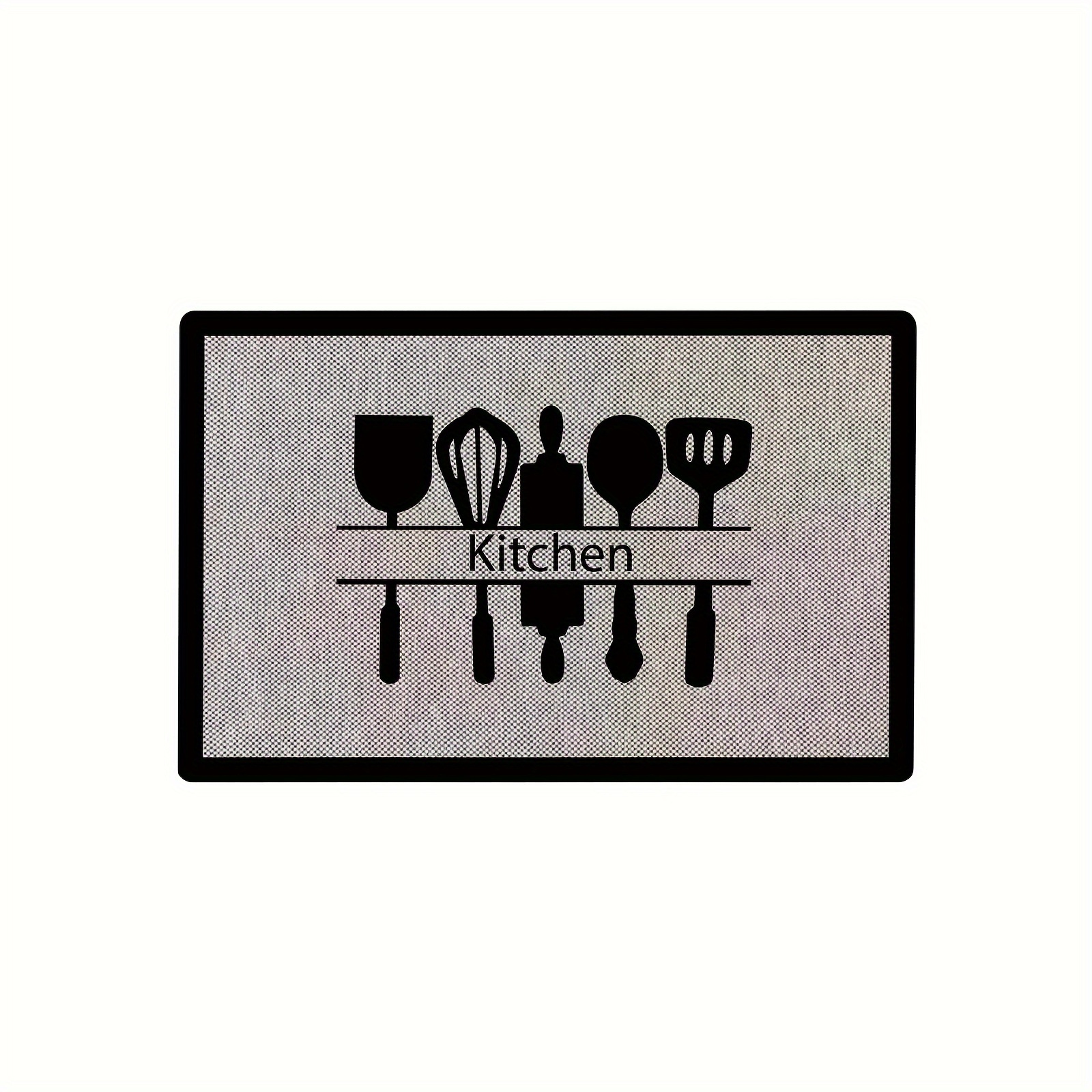 () 1pc Kitchen Tableware Pattern Soft Non-slip And Mat Living Room, Kitchen Supplies Square Gram Weight 480g Thickness 1cm