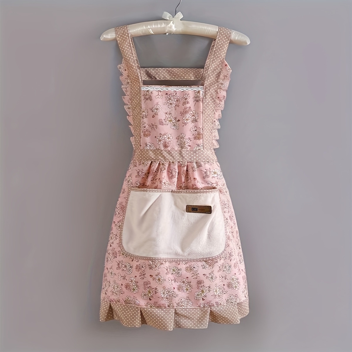 E-shop 1 Blumenprinzessin Schürze mit verstellbaren H-Form-Trägern, Handtuch-, Polyester - Ideal zum Kochen, Backen, Blumen, Prinzessin, Schürze,