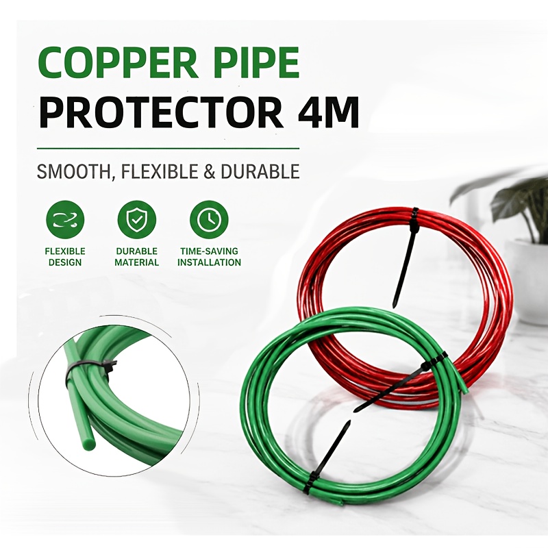 Image of 4m 2pcs Hvac Copper Tube Bender 1/4" 3/8", Pe Flexible Crack-proof Universal For Auto & Home Air Conditioner Pipe Bending