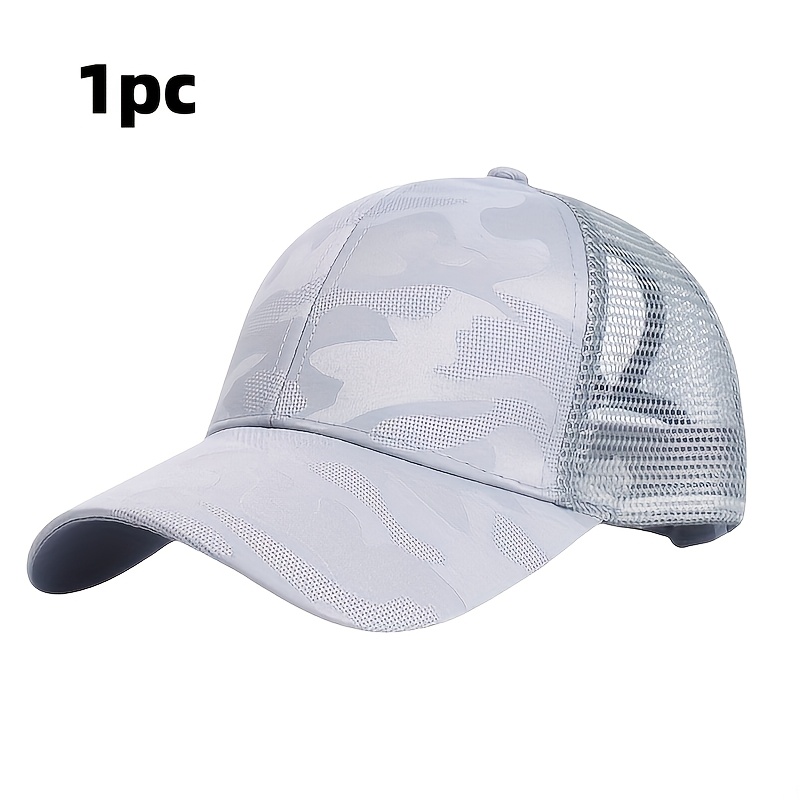 1/2pcs Women's Ponytail Baseball Caps Spring Summer Mesh Sun Hat Running Snapback Hat Female Adjustable Outdoor Visor Hats
