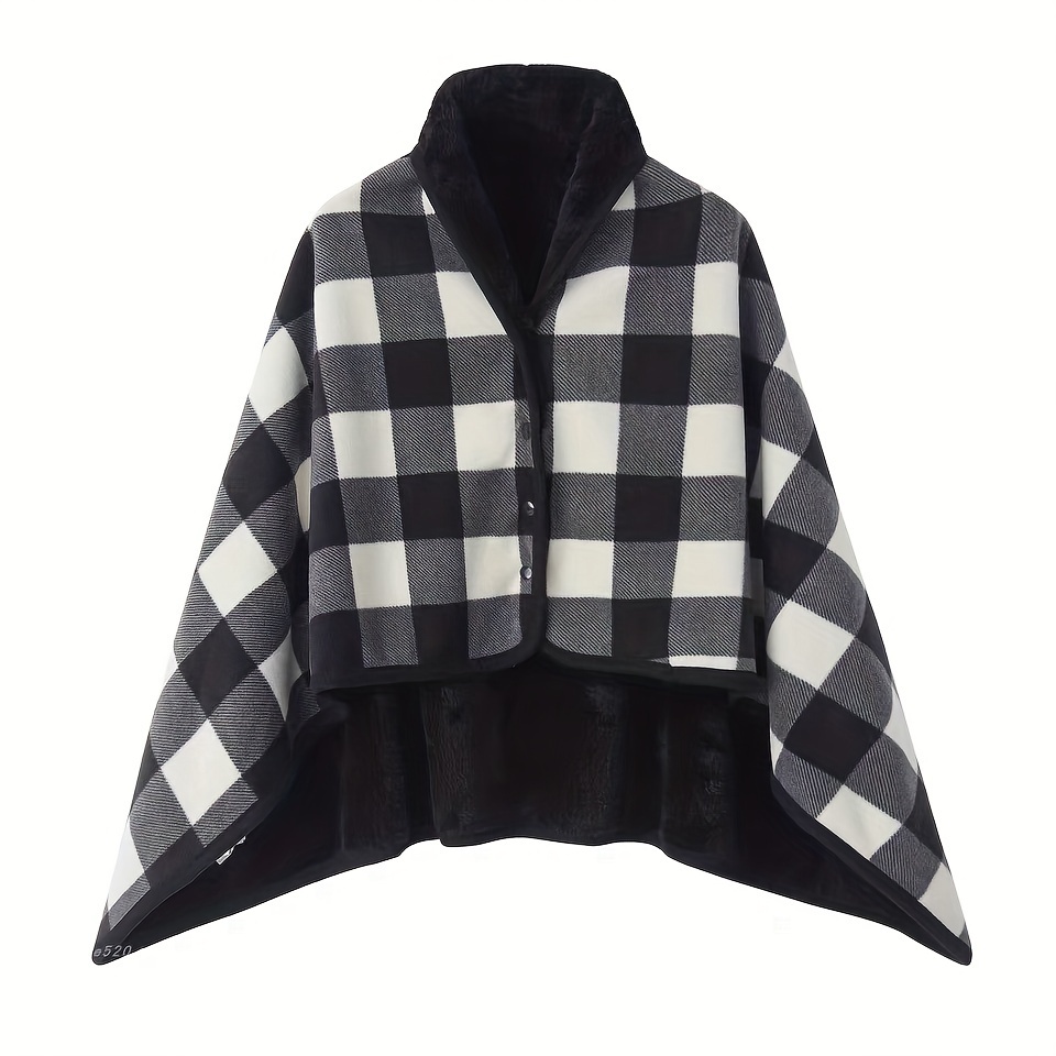 Image of Multifunctional Shawl Blanket With Double Layer Thick, Throw Fleece Blanket, Pattern, Polar Fleece, Autumn And Winter, Office Wearable Blanket With Legs Blanket For Couch, Sofa