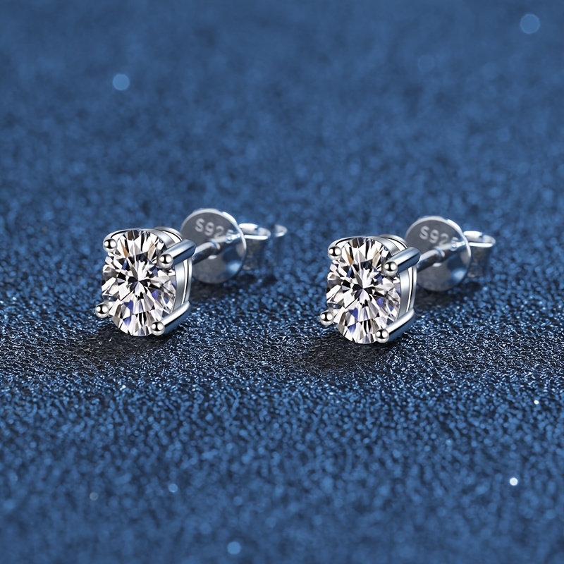 pigeon egg 0 5 carat moissanite earrings 925 sterling silvery hypoallergenic earrings jewelry gifts for men and women valentines day gifts christmas gifts Product details 2