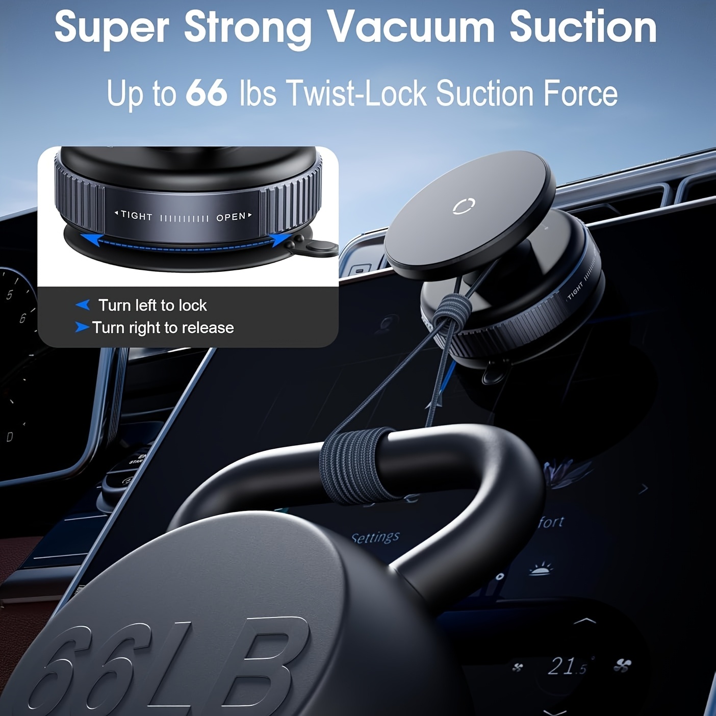 Ultra-Stable Magnetic Car Phone Holder - Dual-Sided Suction Cup, 360° Free Rotation, ABS Material, Adjustable Multi-Angle Design, No Adhesive Needed, Universal Fit for All Smartphone Sizes | Auto Phone Mount. 4 Ultra-Stable Magnetic Car Phone Holder - Dual-Sided Suction Cup, 360° Free Rotation, ABS Material, Adjustable Multi-Angle Design, No Adhesive Needed, Universal Fit for All Smartphone Sizes | Auto Phone Mount. - Image 4