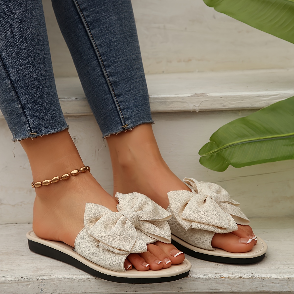 Sandalias de Gruesa para Mujer Talla 36-43 con Pantuflas Casuales y  para el Hogar y en Verano