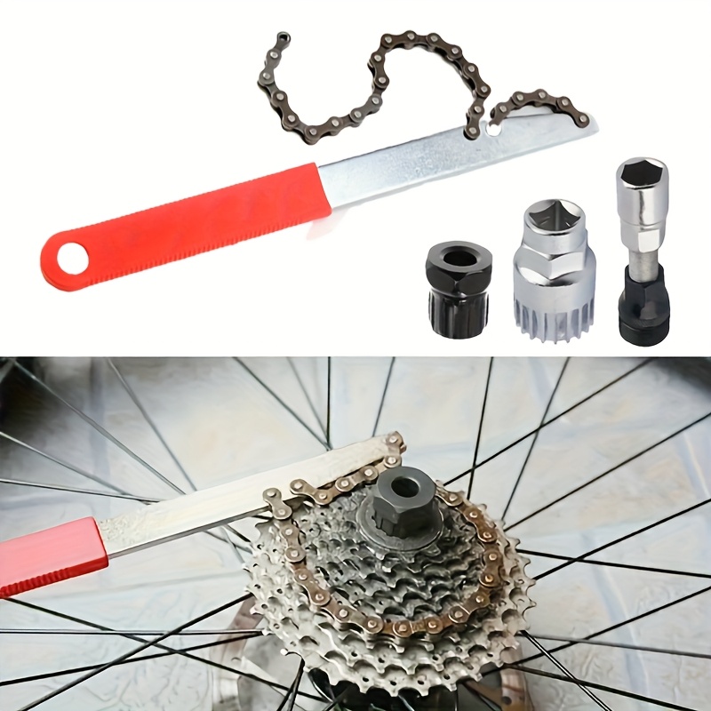 E-shop Fahrradkettenwerkzeug-Set, ein spezieller Schraubenschlüssel zur Entfernung von Kassette und Fliege, inklusive Kettenzange und