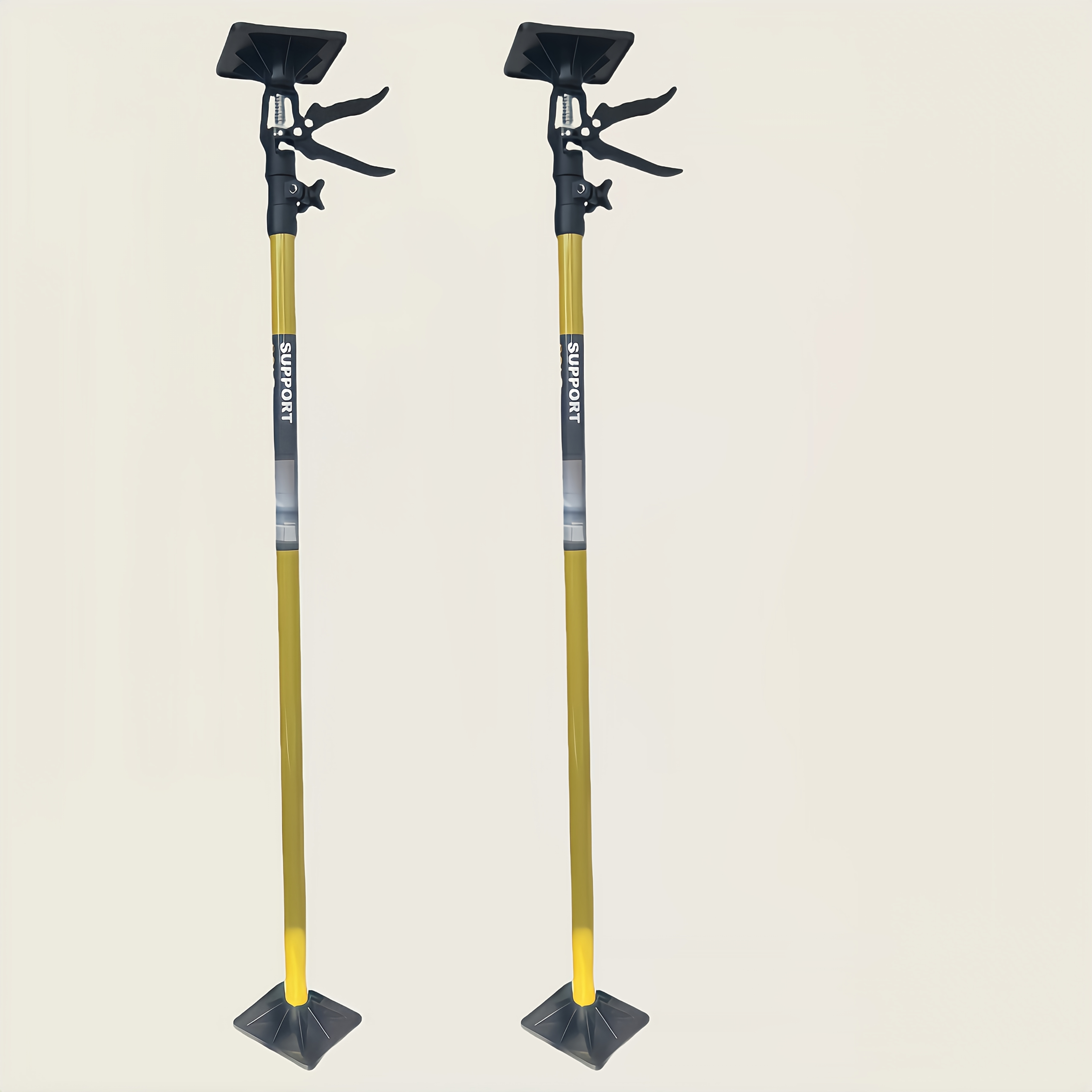 E-shop 2 Stück Ausziehbare Stützstangen, 45,3 bis 114,3 Zoll, Max. Belastung 40 kg, Legierter Stahl, Rutschfester Griff, Geeignet für Tischlerei,
