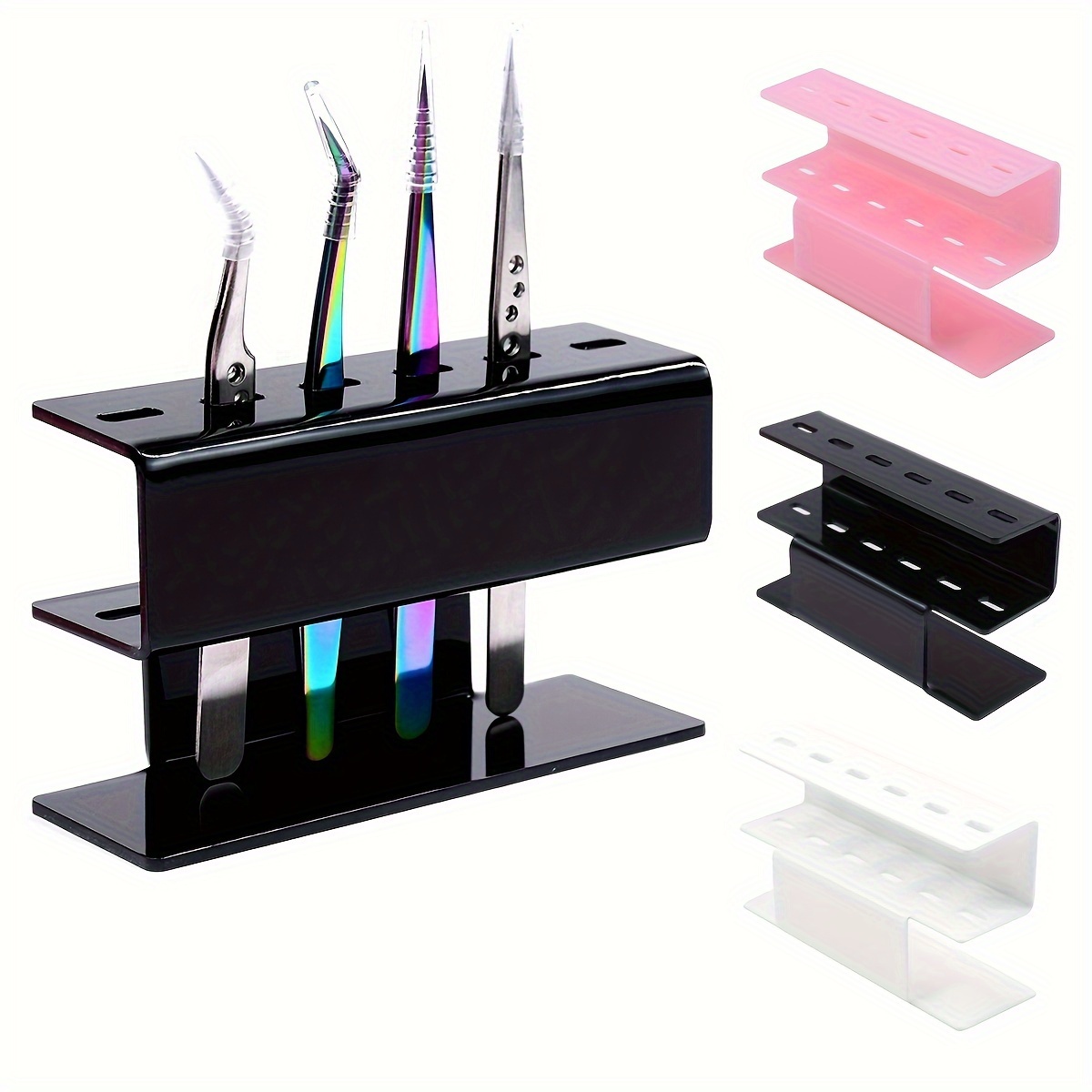 

1pc Eyelash Tool Organizer, 6-slot Storage For Eyelash , Hypoallergenic Instrument Stand, No