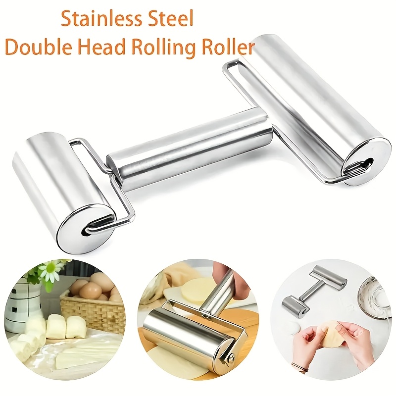 

Stainless Steel Rolling Pin For Baking - For Pizza, Tortillas, Cookies & More - Kitchen Gadget