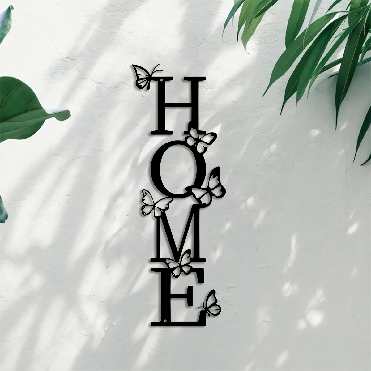 TEMU 1pc, Metal , Front Door Decor, Metal Home Wall Sculpture,front Porch Decor, Vertical Entryway Wall Decor, Metal Wall Art, Home Decor, Home Metal