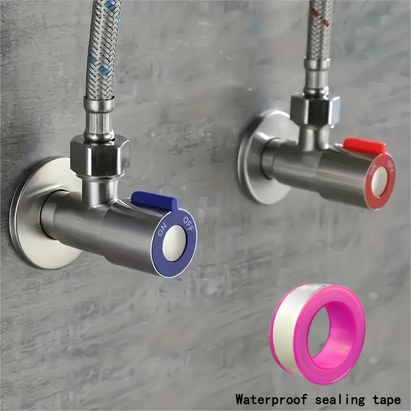 E-shop 2-tlg. Wasserhahn-Einlass/Auslass-Eckventil-Set, Toilettenwasserhahn-Warmwasserbereiter-T-Stück-Verbinder-Eckventil,