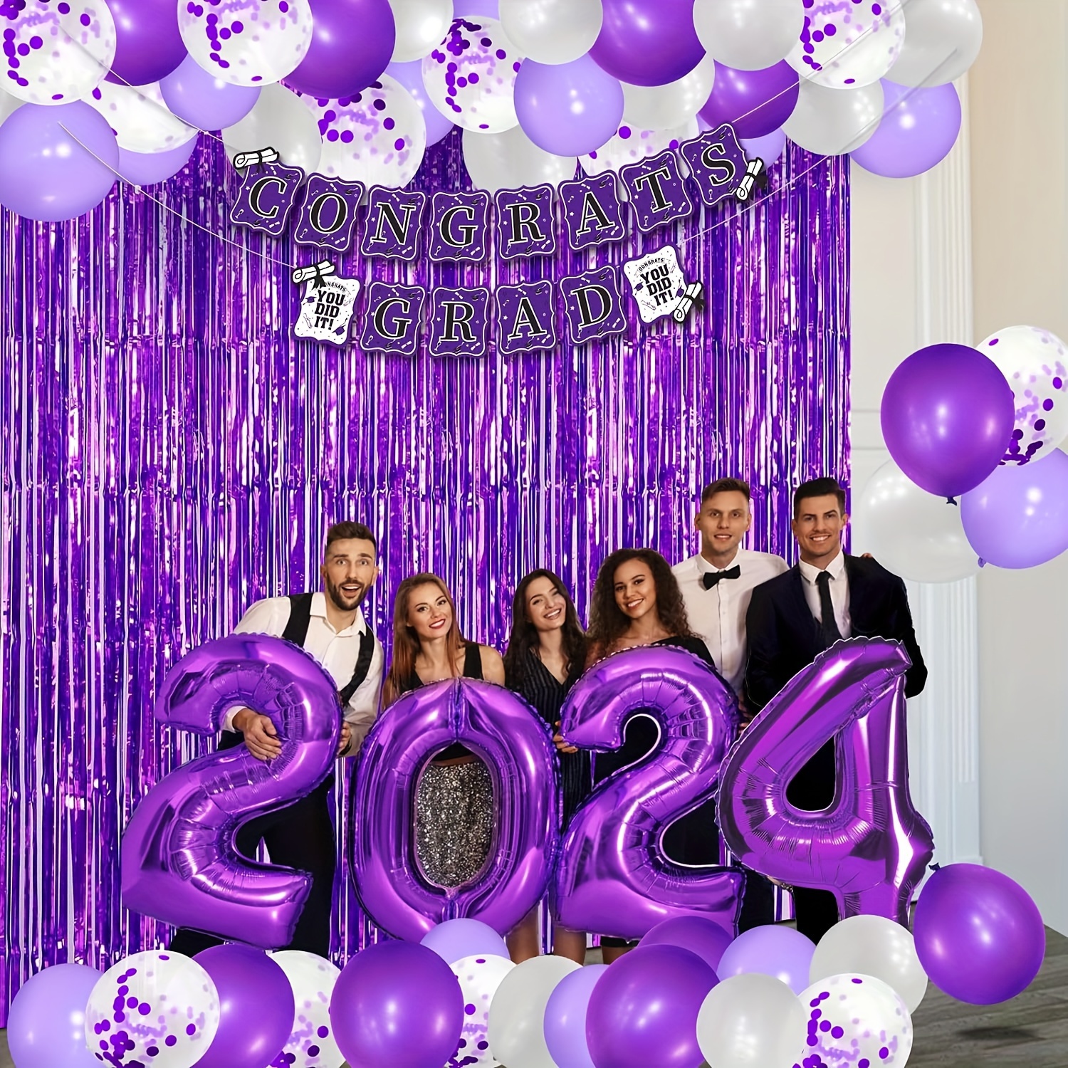 

Purple Graduation Decorations Class Of 2024 Congrats Grad Banner Graduation Party Decorations 2024 College Graduation Decorations Graduation Party Supplies 2024 Graduation Decorations