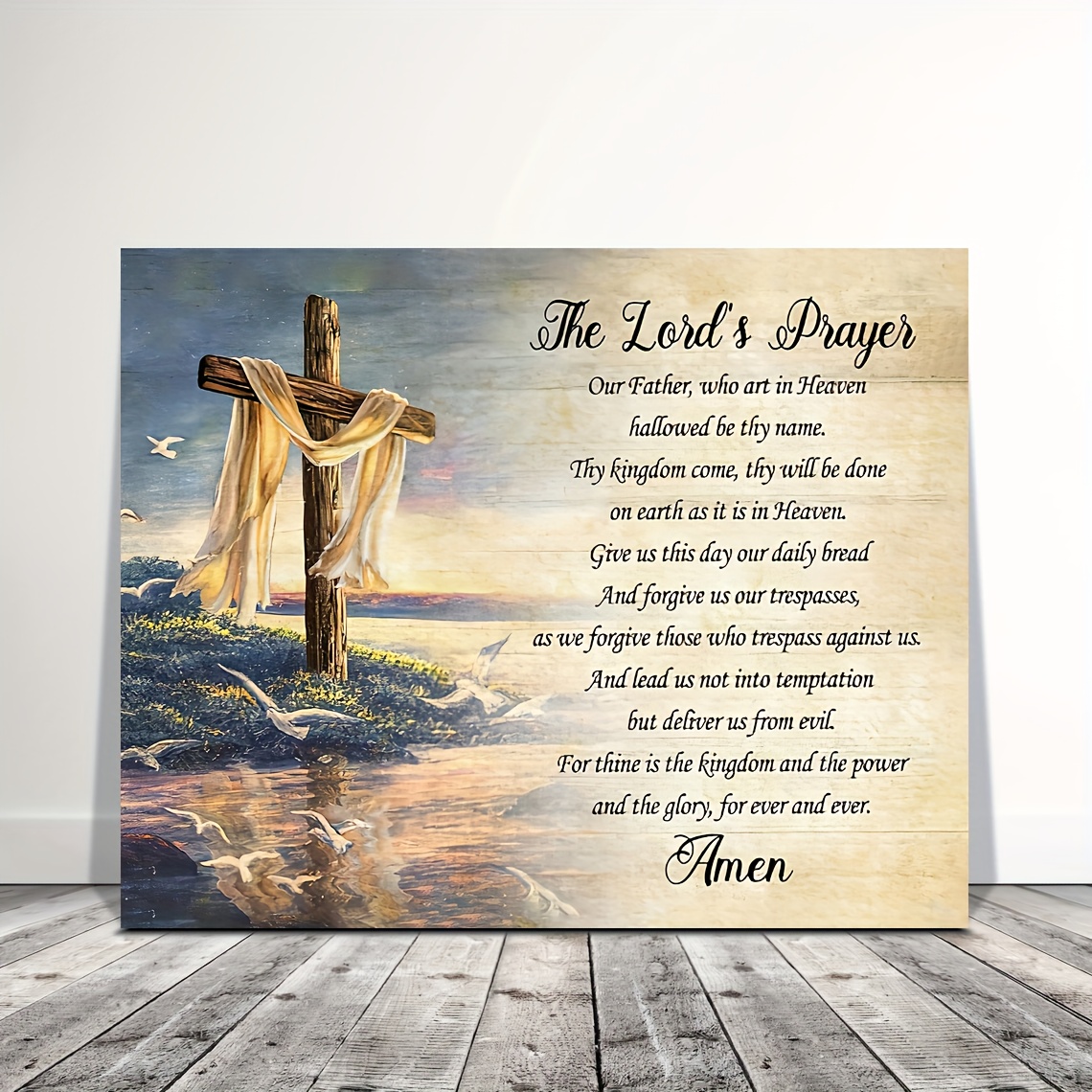 1pc wooden   canvas painting my god the   easter canvas wall decor   wall art prints with frame for living room bedroom home decoration festival gift for her him   the box 3