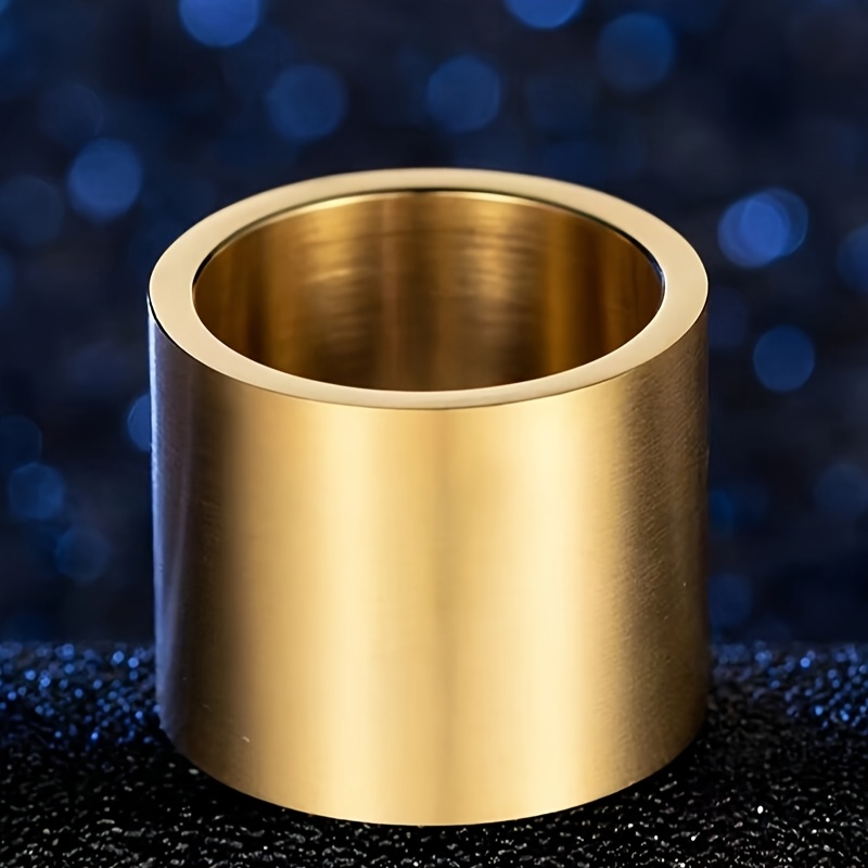 18mm Wide Titanium Men's Ring, Casual Plain Band