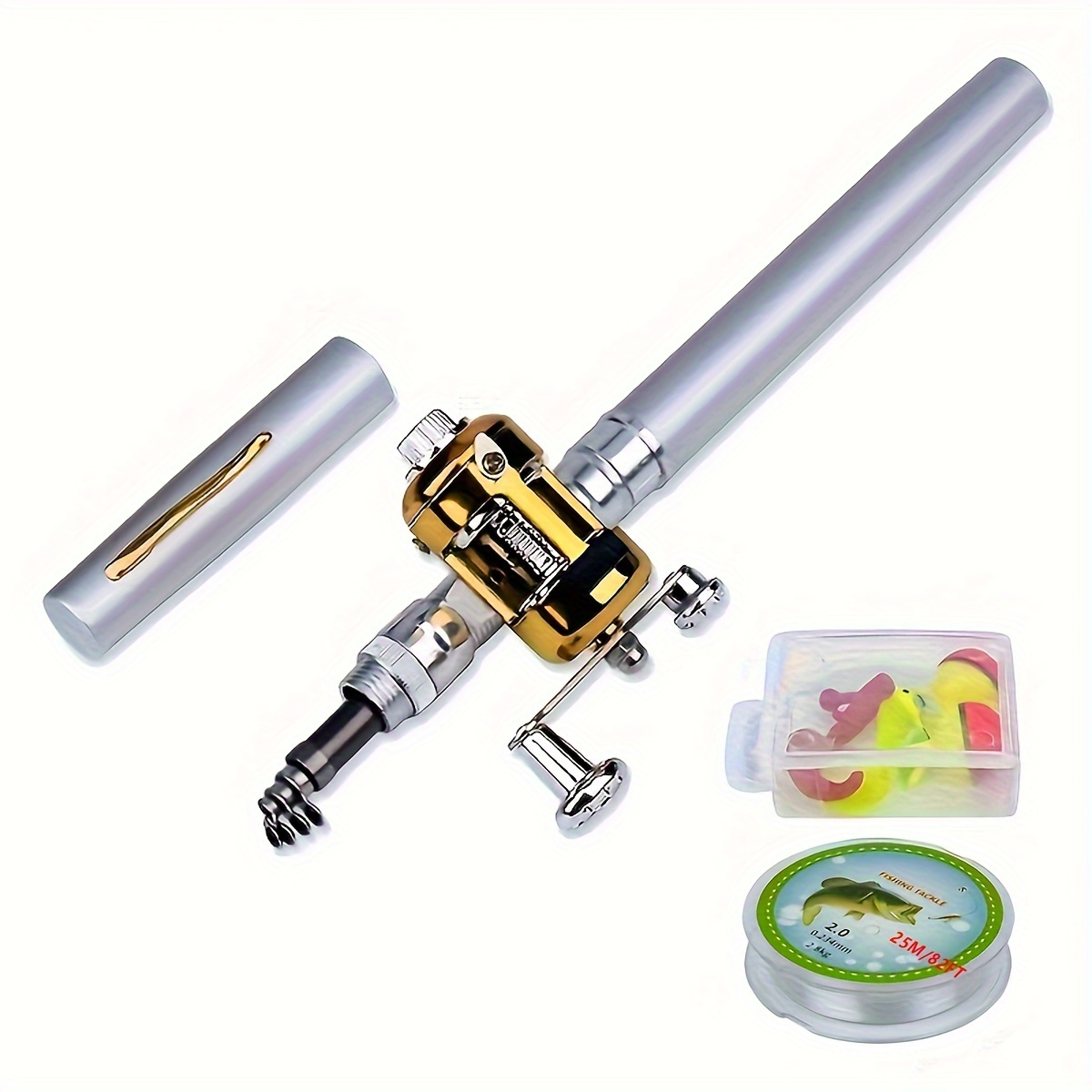 Pocket Size Fishing Rod - Telescopic Pen Fishing Pole And Reel