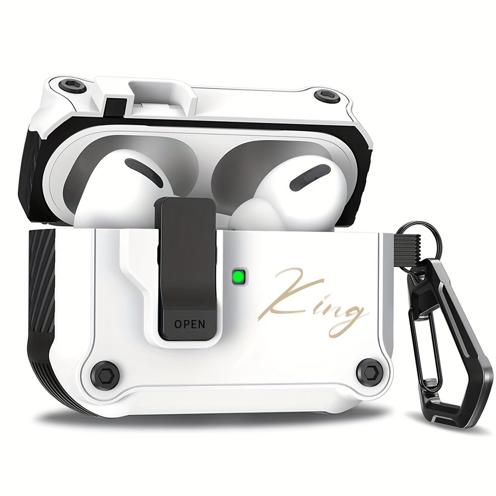 TEMU Airpods 1, 2, 3, 4, And Pro 2 Custom Luxury Initial Monogram Protective Case With Shockproof And Drop-proof Features