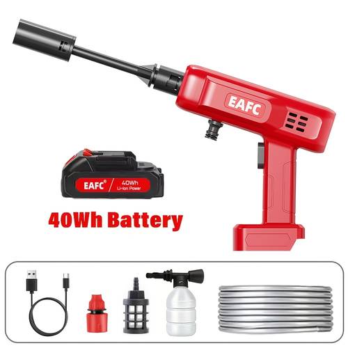 item picture high pressure car washer cordless convenient featuring a large 40 80wh battery with fast charging support suitable for car cleaning yard cleaning floor cleaning fence cleaning more powerful high pressure cleaning