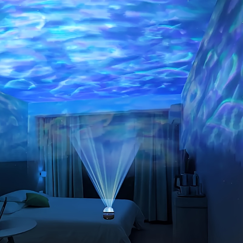 Innosinpo 1pc USB Powered LED Crystal Magic Ball Lamp with Water Ripple Effect, Standalone Plastic Black Light with Remote, Ideal for Commercial Spaces, Bedroom Ambiance, and Holiday Decor, Perfect Christmas Gift for Office, Bedroom, Hotel, Party, Restaurant Decoration