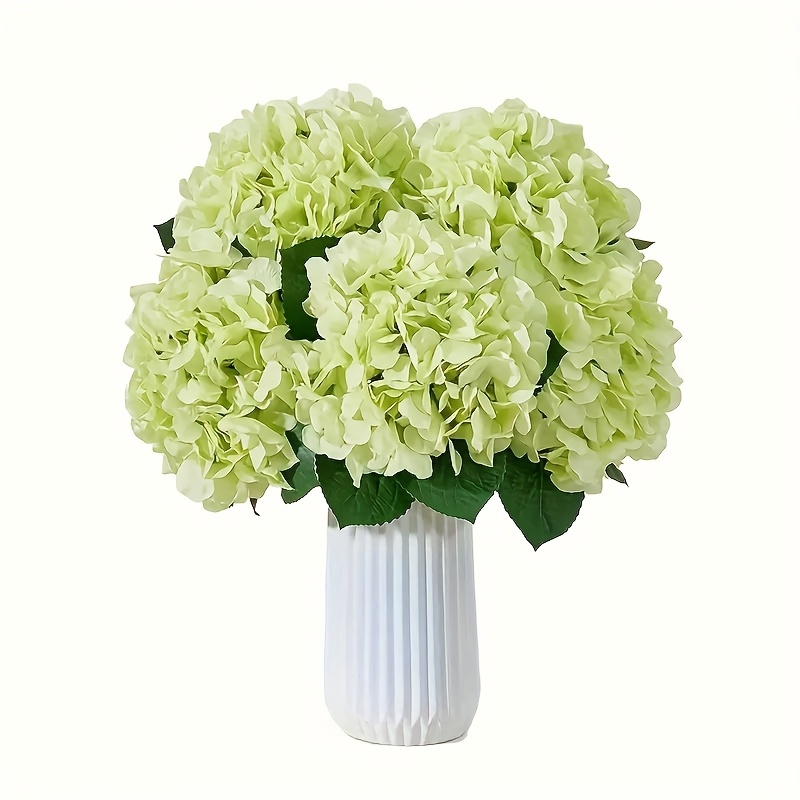 5pcs Touch Artificial , Light Green Fabric Flower Arrangement, Perfect For Home, Wedding, Office, Party Decoration - Freestanding, No Electricity Required, Festive Theme, Floral Decoration