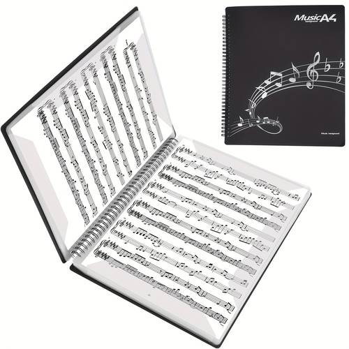 40 sets of 80 sheets spiral bound for 8 5 11 a4 paper flat page design dual use sheet music holder suitable for writing or storing the sheet the