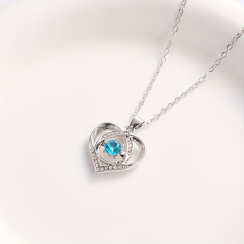 1pc of European And American Stylish Light Luxury Women'S Heart Pendant Necklace, Exquisite Jewelry Gift for Valentine'S Day Wedding Bride