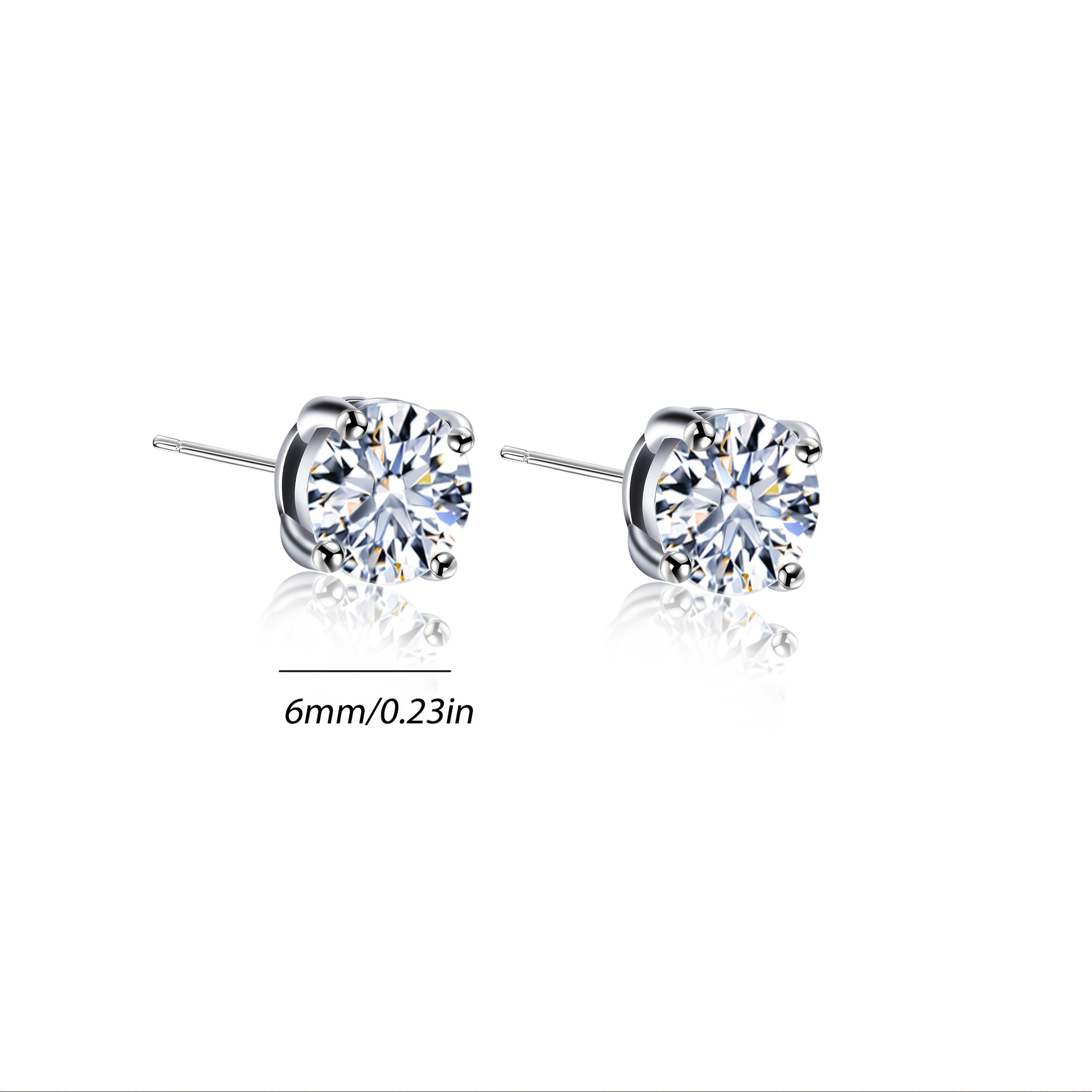 Image of 925 Pure Silvery, Elegant And Fashionable 3a Zirconia Earrings, Daily Wear, Valentine's Day/christmas/anniversary Gift, With A Box