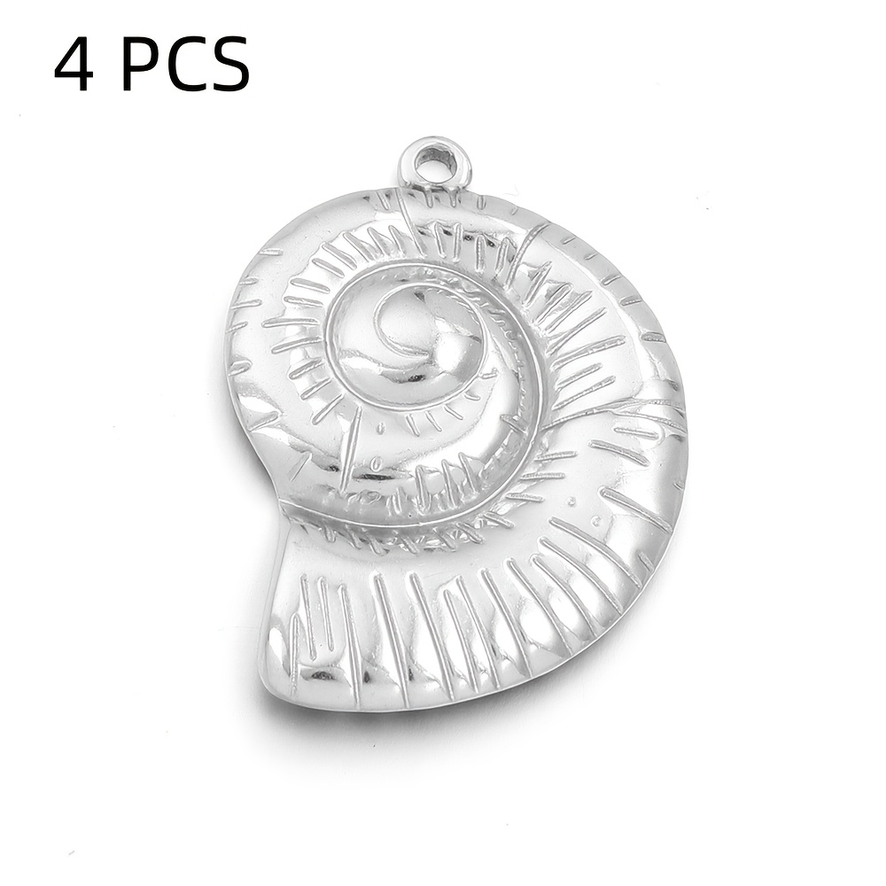 4pcs Ocean Animal Shaped Charms, Cute Decorative Pendants