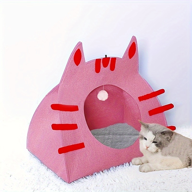 Felt Cat Nest Four Seasons Thermal Convenient Pet - Temu