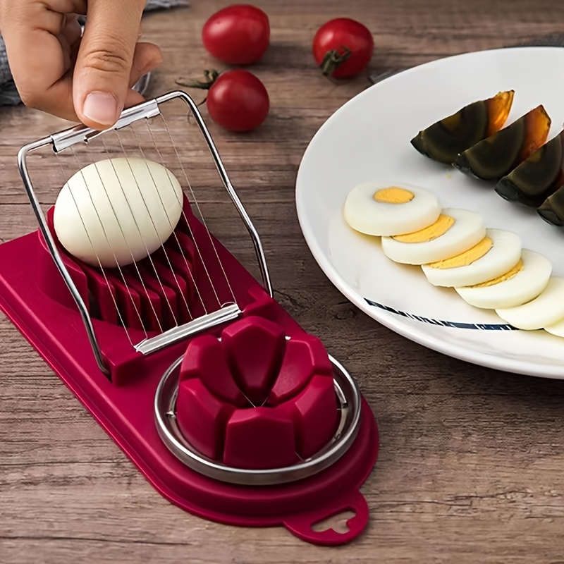 TOVINANNA Egg Cutter Mold - 2 Piece Hard Boiled Egg Slicer For Fun Breakfast & Salads