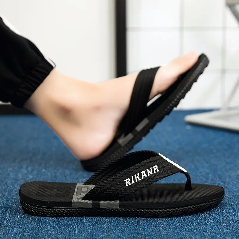 mens thong sandals with fabric casual non flops sandals for indoor outdoor walking for spring and summer Product details 8