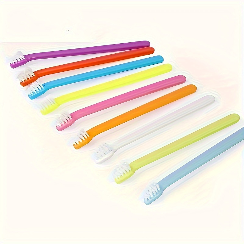 

9 Pcs Pet Toothbrushes: Plastic Dog Toothbrushs For Pet Dental Hygiene