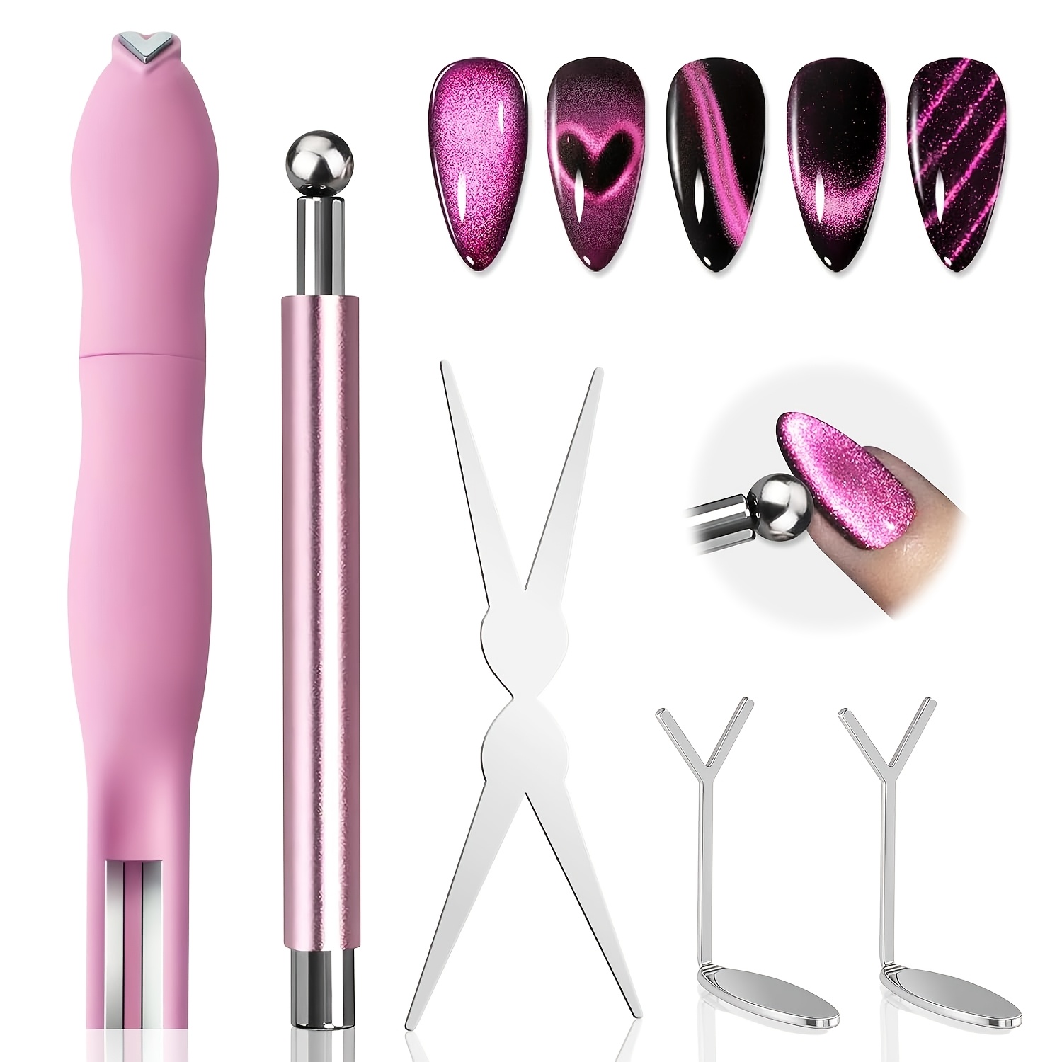 Image of 5pcs Cat Eye Gel For Nail Tools - Suitable For Nail Salons Or Home Use - Essential For Nail Supplies - Must-have Tools For Nail Technicians