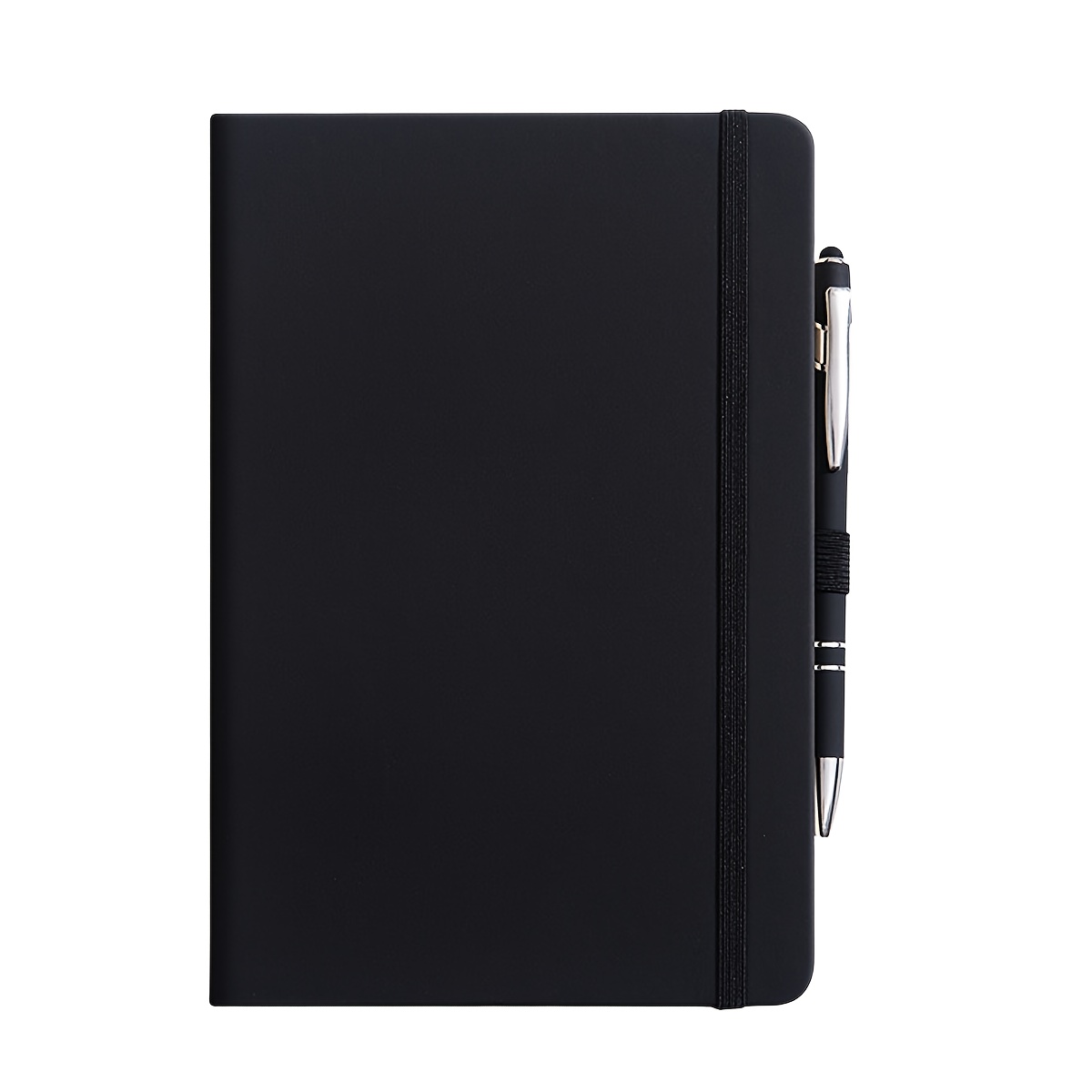 E-shop Notizbuch mit individuellem Logo, hochwertiger A5-Notizblock mit PU-Gurt, Stifthalter Kugelschreiber-Set, anpassbares Tagebuch