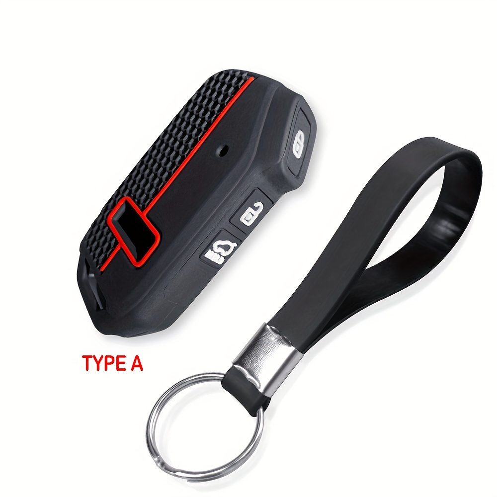 Image of Silicone Car Key Fob Case Shell Keychain Key Cover Holder For For Soul 3 For For For For For For Carnival For 4 For For Sports For For K3 For K5 For Kx1 For Seltos For