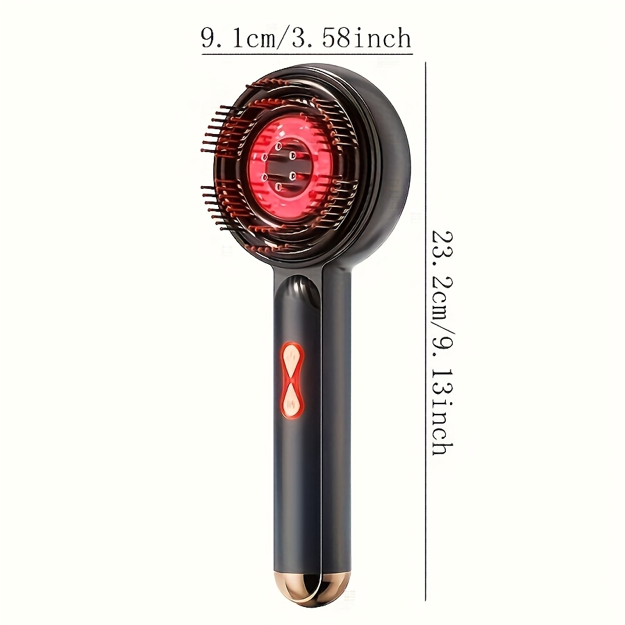 2 color options usb rechargeable scalp massager with 1500mah battery 3 vibration   replaceable lighting   for hair care   relaxation sleek handheld massager   construction Product details 3